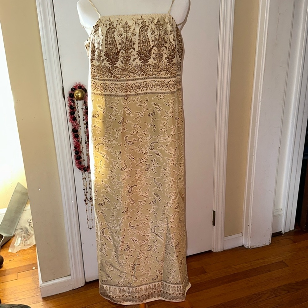 The Limited Silk dress olive